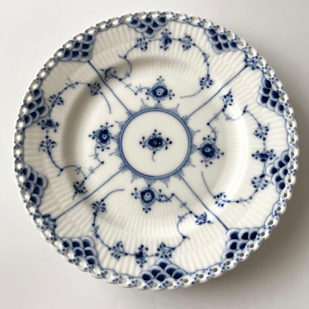 ロイヤルコペンハーゲン ブルーフルーテッド フルレース プレート1枚