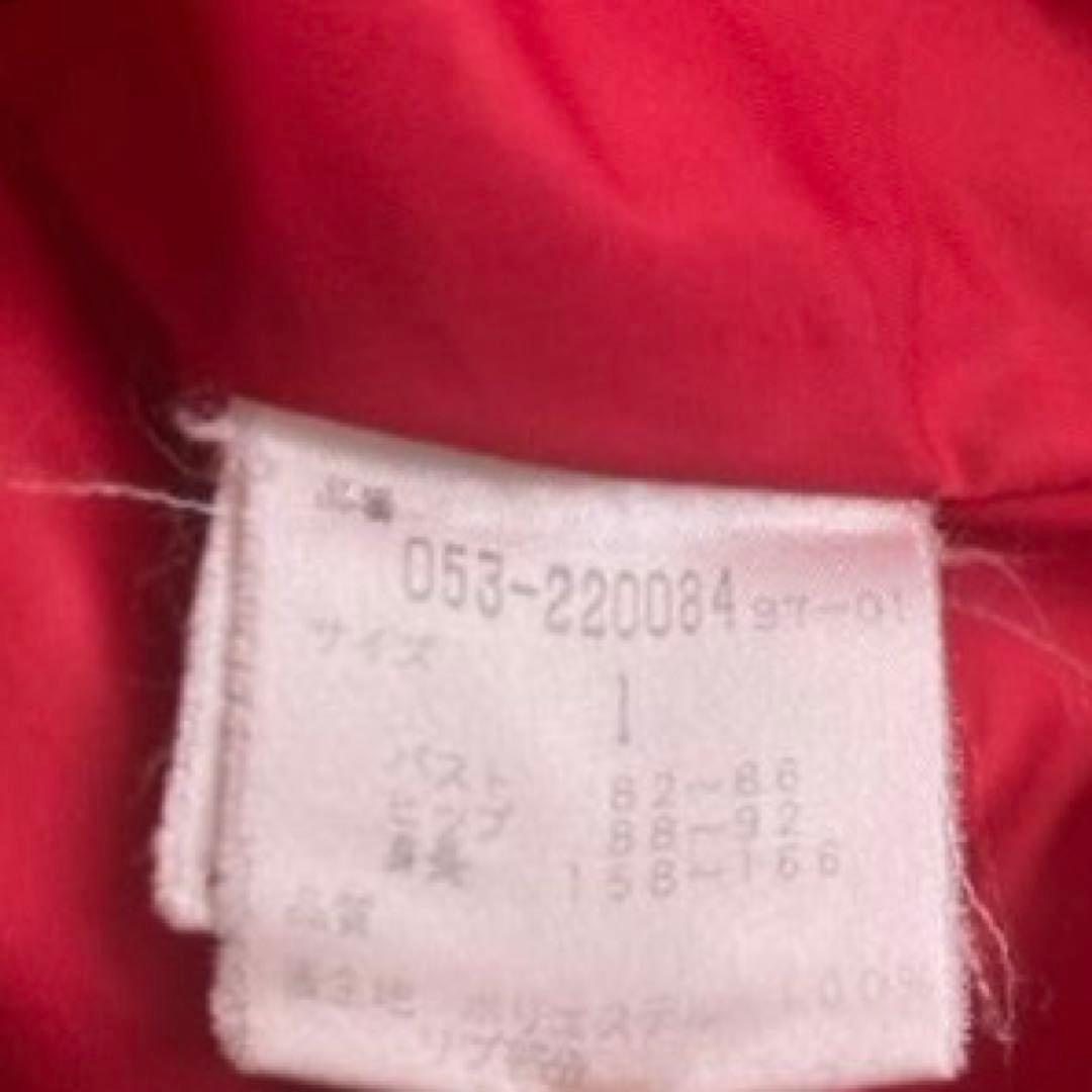 【希少】パーリーゲイツ　ダウンジャケット リブ スタンドカラー 赤 レディース1