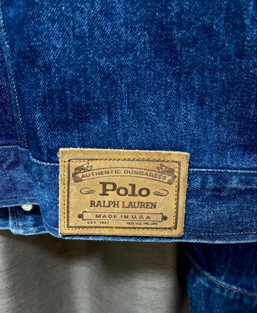 【濃紺】RALPH LAUREN デニムジャケット 80's アメリカ製 L