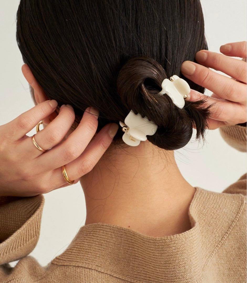 プラージュ　undo ヘアクリップ　アイボリー