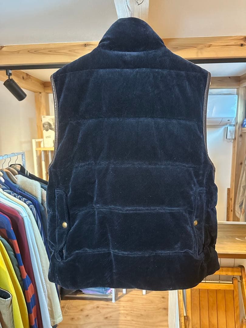 ラルフローレン　ダウンベスト　コーズ　レザー　ralph laurent L