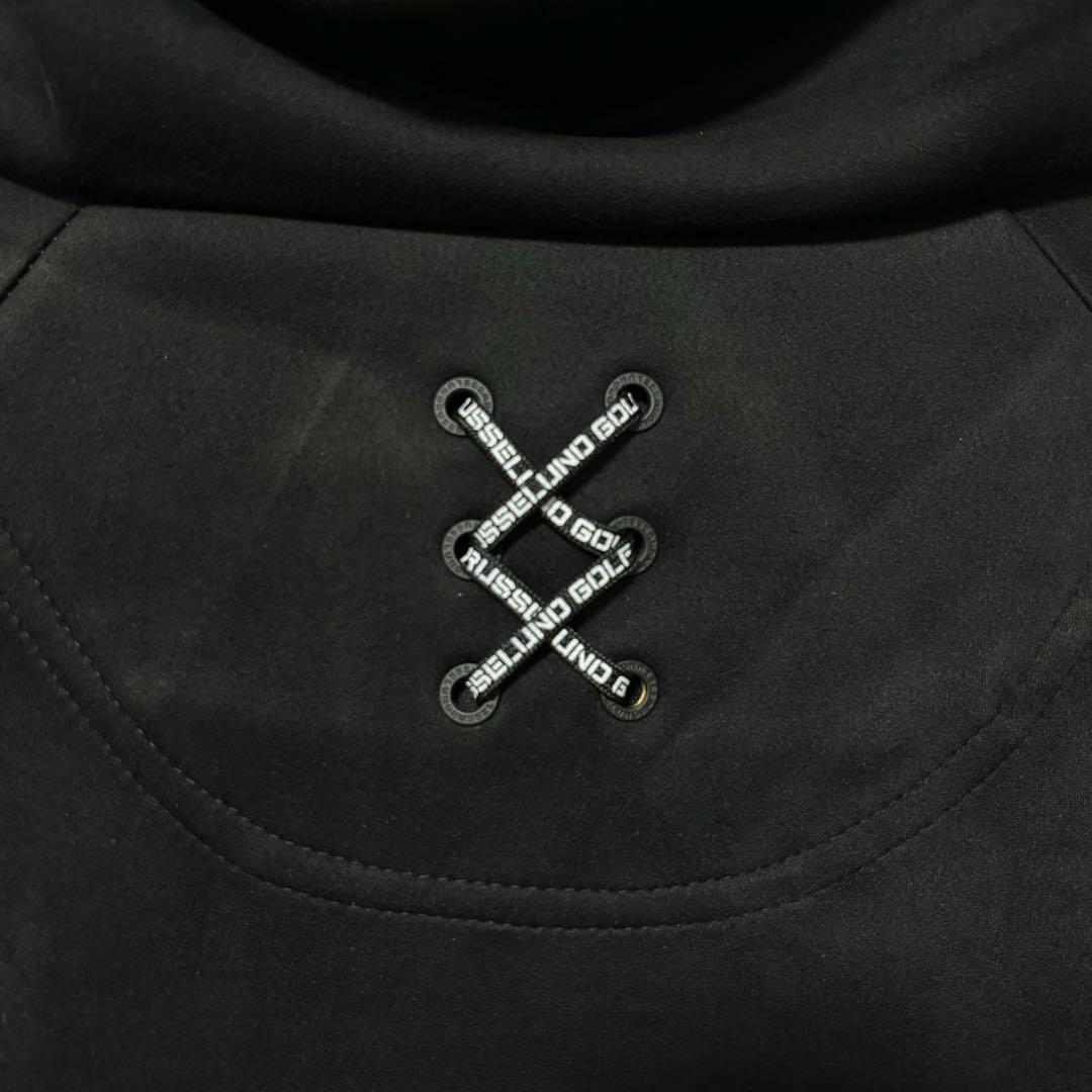 ラッセルノ ゴルフ RSG リフレクター ロゴ ライトフーディー ブラック XL