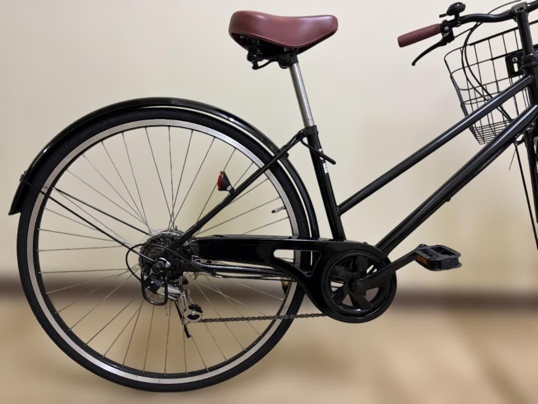 27インチ6段変速 シティサイクル 美品（黒）