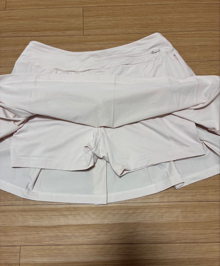 アディダスゴルフ 上下セット L 保温シャツ＆プリーツスカート ピンクベージュ