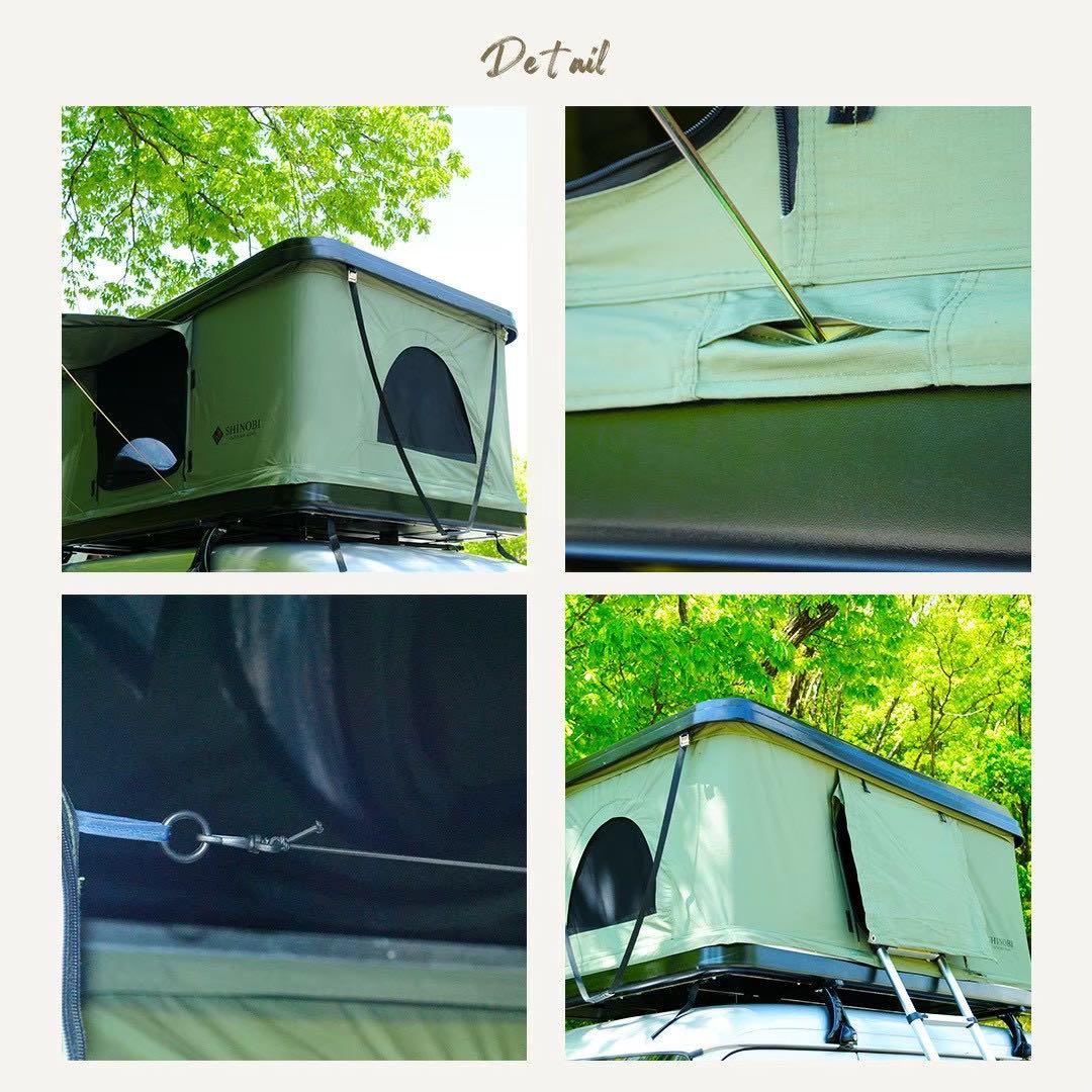 新品 送料無料 シノビー タワー型 ルーフテント ハシゴ付 ホワイト/ベージュ