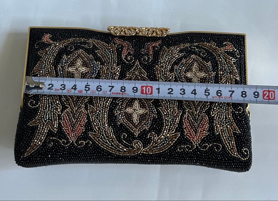 柏ビーズ フォーマルバッグ ビーズバッグ 刺繍　和装バッグ 冠婚葬祭 総ビーズ