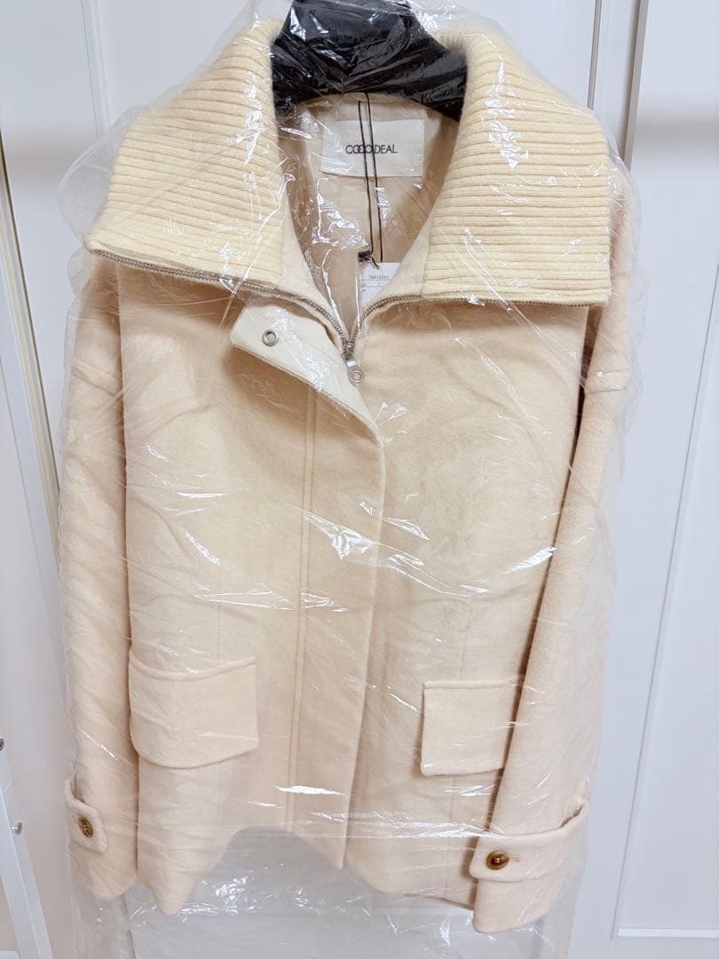 マ*ー様 COCODEAL リブカラーウール混コート