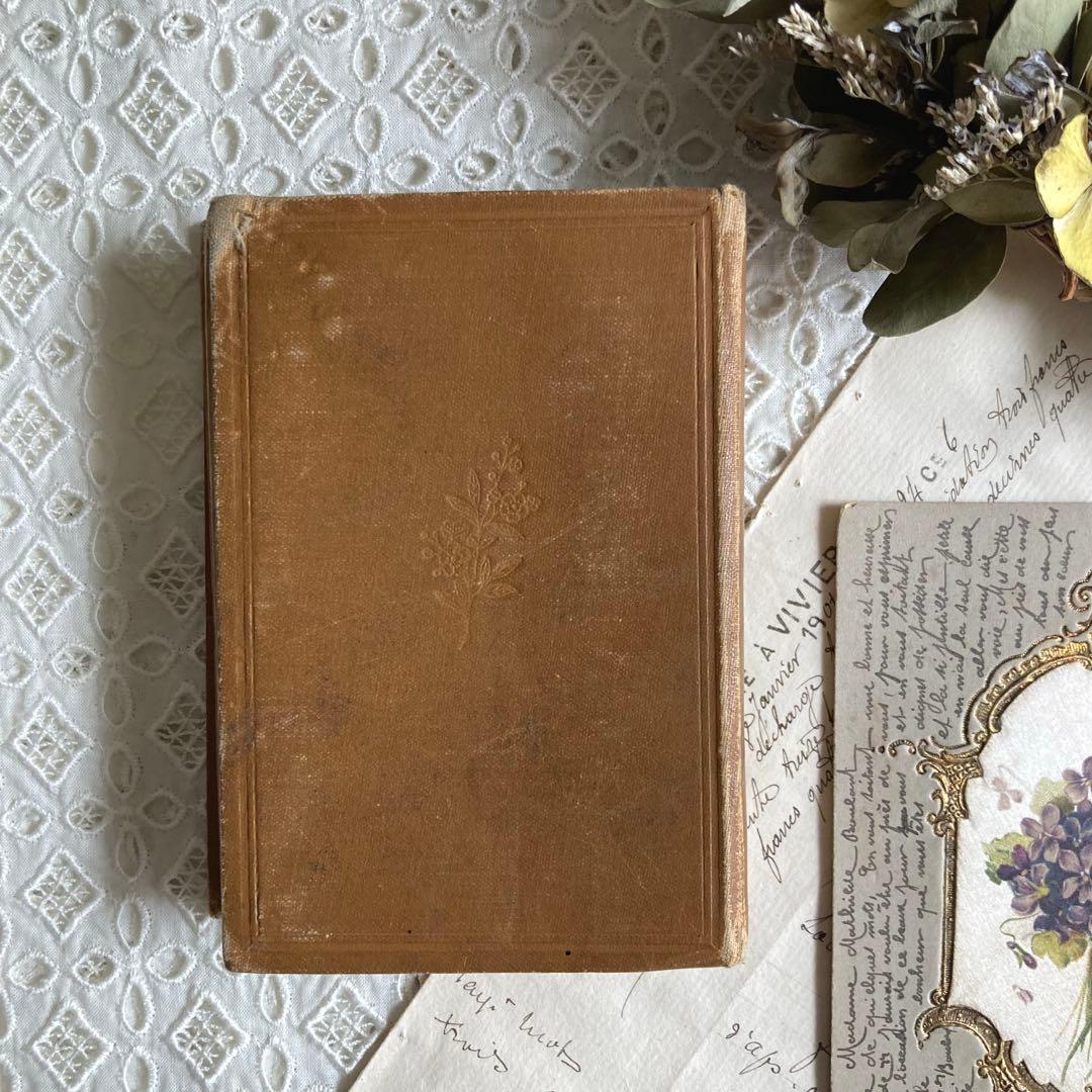 L916洋書ドイツアンティーク古書　儚げな勿忘草の装丁が美しいメモリアルブック