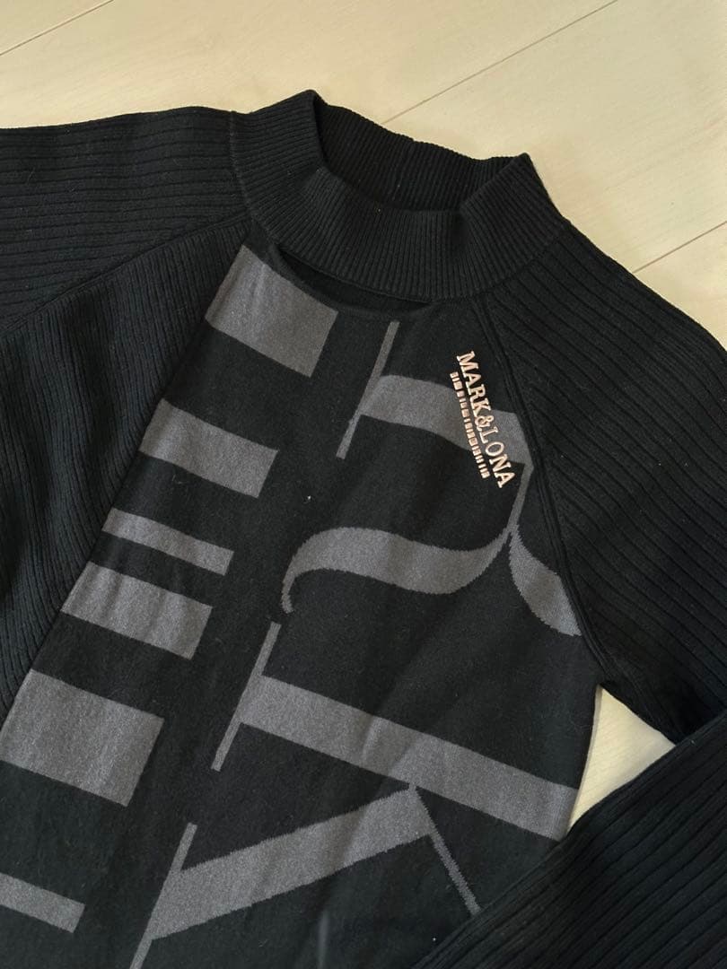 MARK&LONA定価64800円ブラック ニットワンピース
