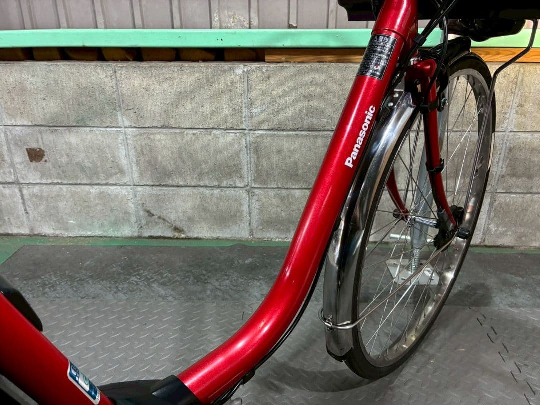 №8797 電動自転車Panasonic ビビDX 26インチ レッド