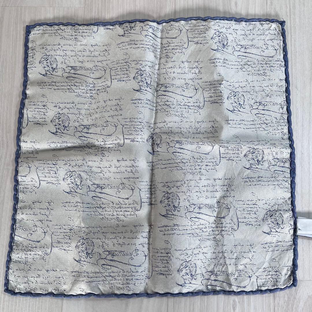 【未使用級】ベルルッティ　ハンカチ　スクリット　カリグラフィ　現行　近年モデル