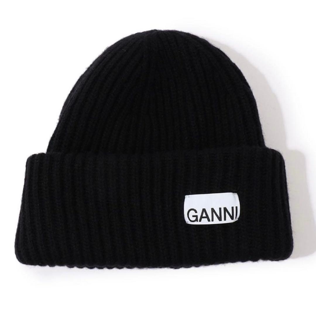 GANNI ビーニー　黒