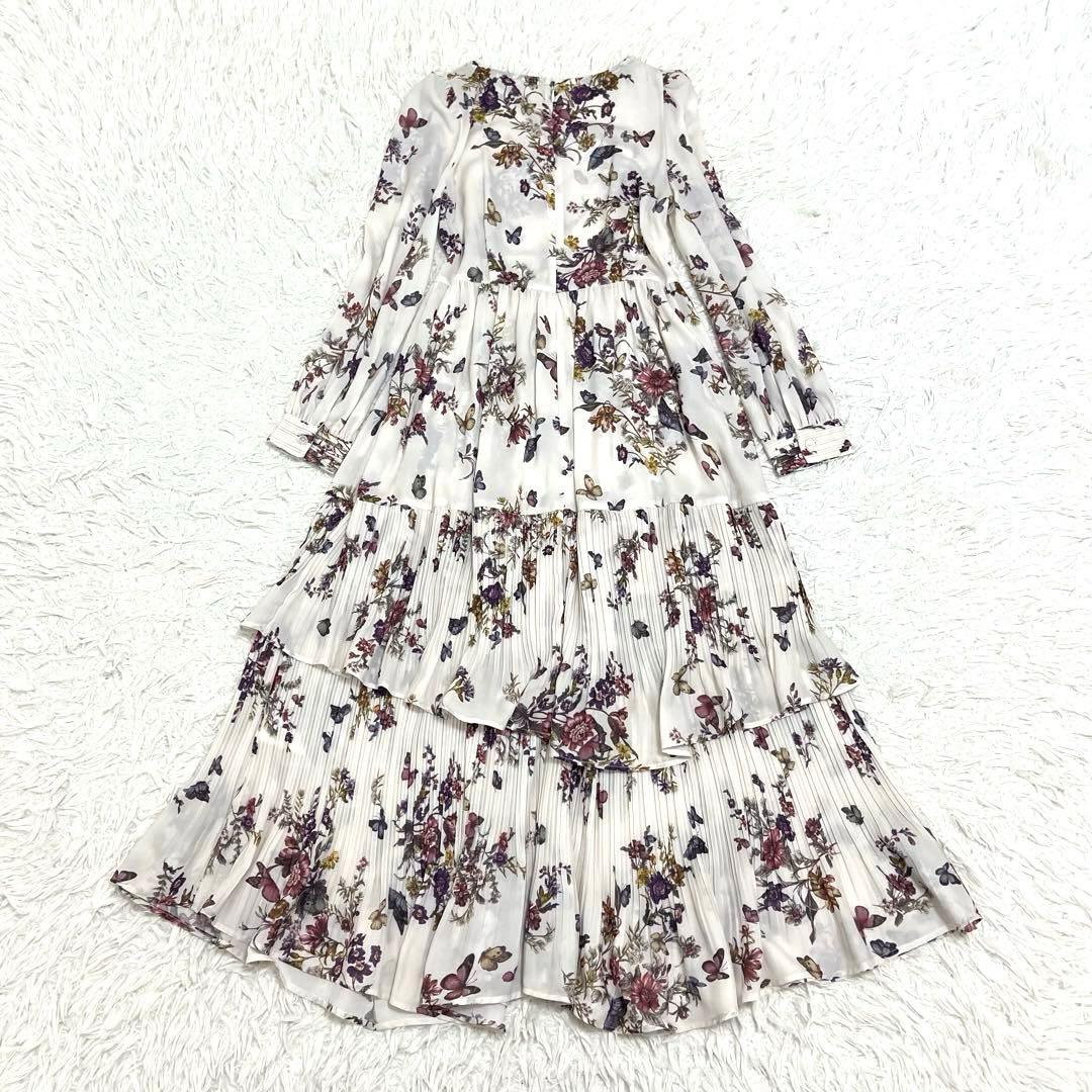 snidel スナイデル フレア ワンピース プリーツ 花柄 ティアード