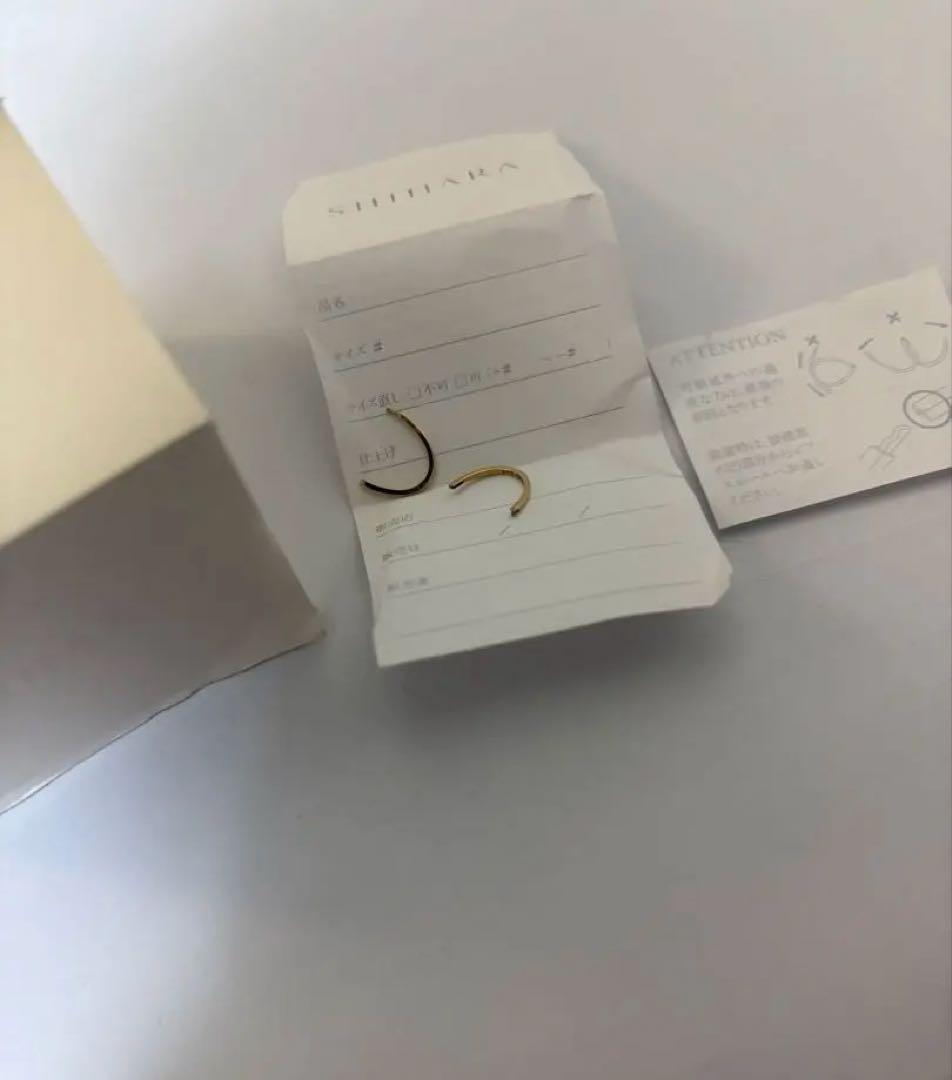 訳あり！！SHIHARA ゴールド フープピアス　18金