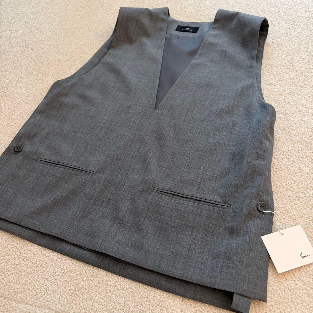 井川遥さん　loin. ロワン ウールベスト グレー 日本製 定価46,200円