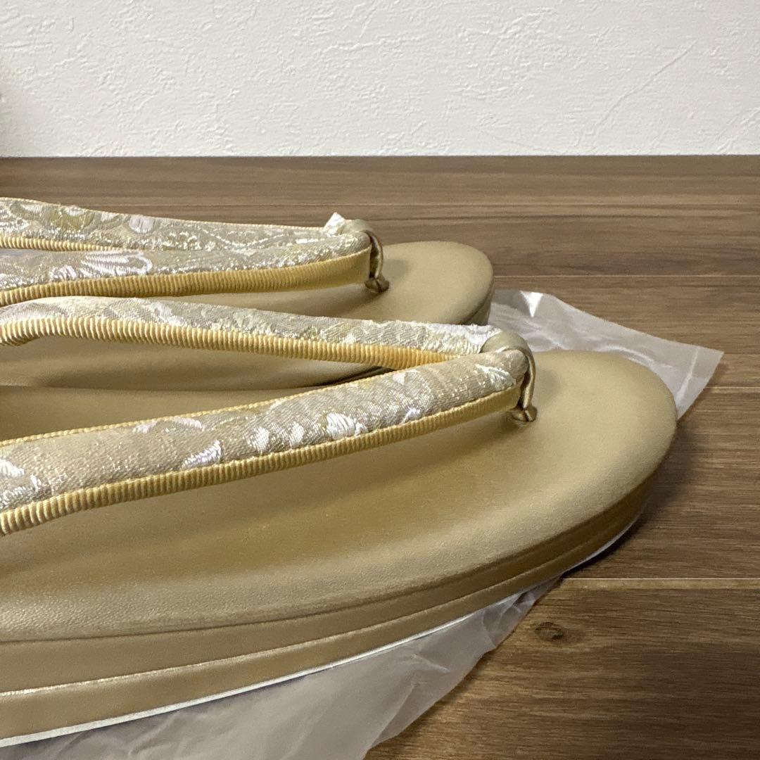 和装用バッグと草履セット（金色）