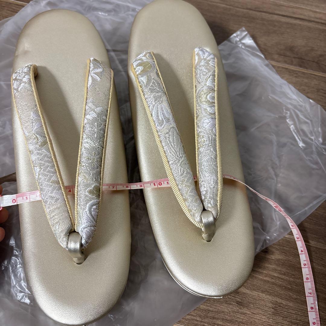 和装用バッグと草履セット（金色）