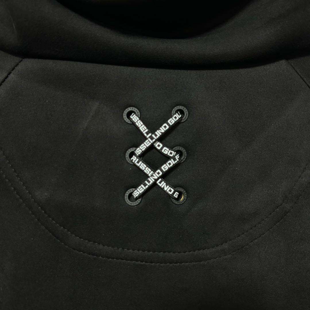 ラッセルノ ゴルフ RSG リフレクター ロゴ ライトフーディー ブラック L