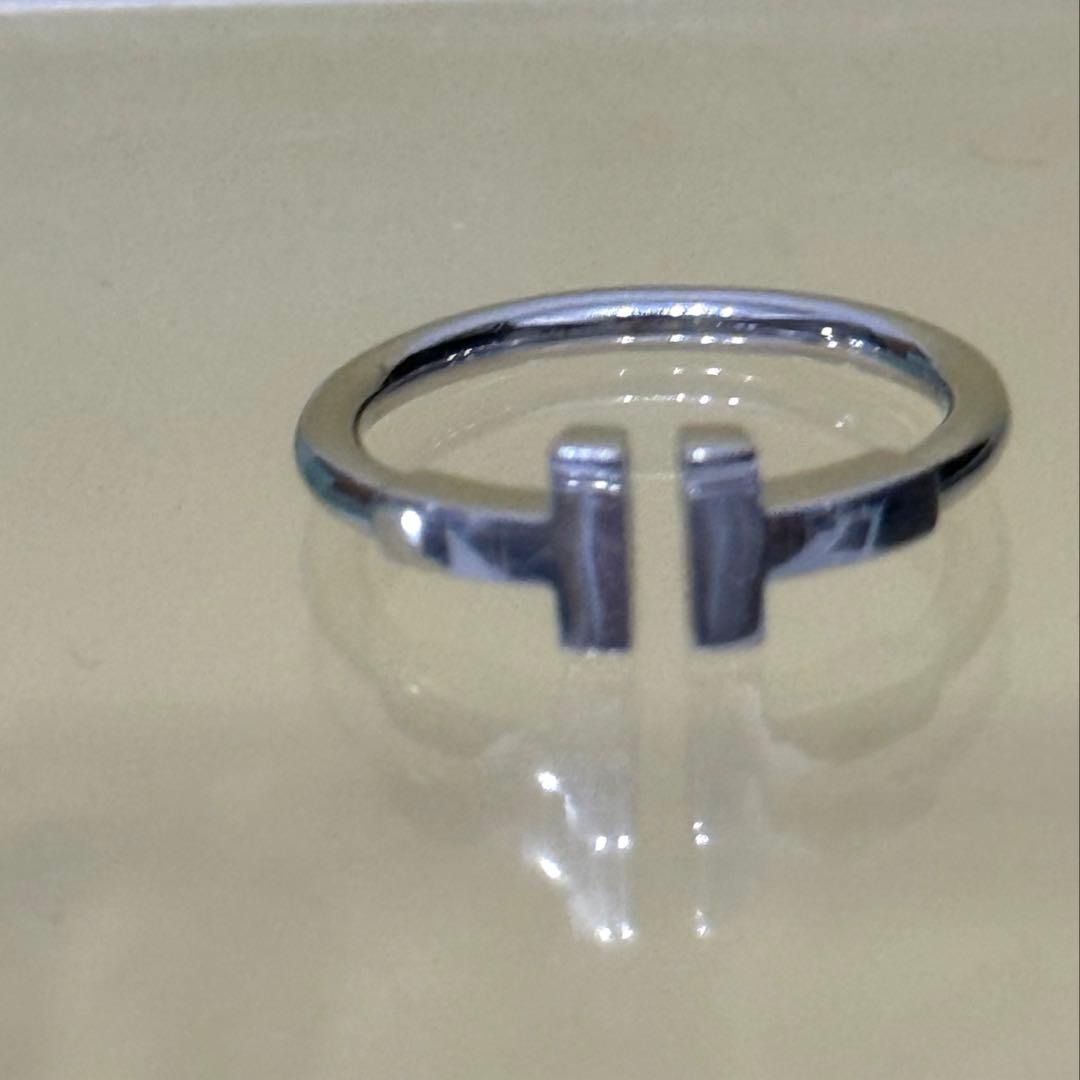 TIFFANY Tワイヤー　、シングルロウダイヤリング、2点セット