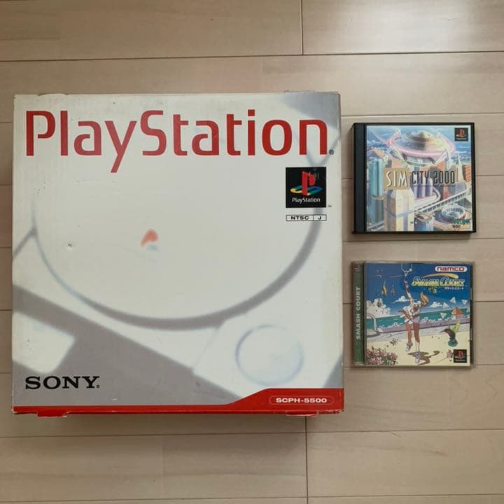 PlayStation本体・SIMCITY2000・SMASH COURTセット