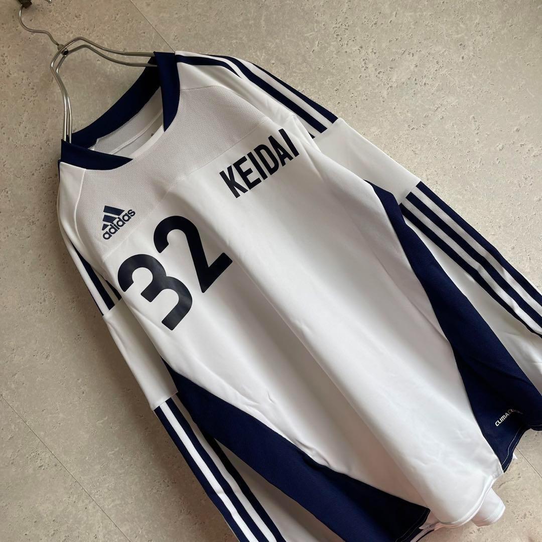 アディダス 未使用品 長袖サッカーシャツ ユニフォーム 日本製 カレッジロゴ