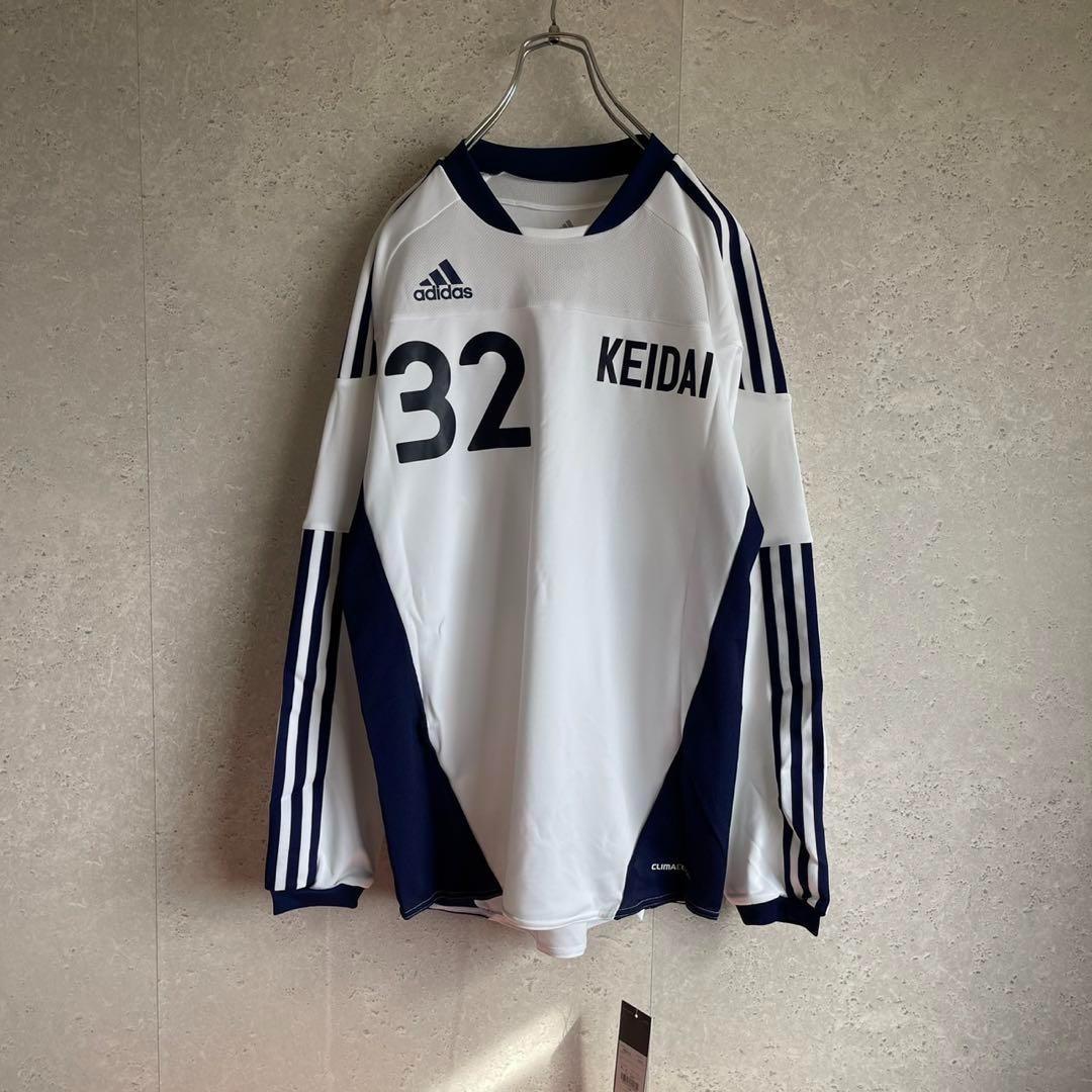 アディダス 未使用品 長袖サッカーシャツ ユニフォーム 日本製 カレッジロゴ
