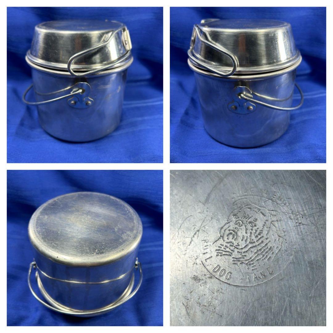 中古品イギリス　メーカーホットン社ブルドッグ　ビリー缶大中小型アルミ製3個セット