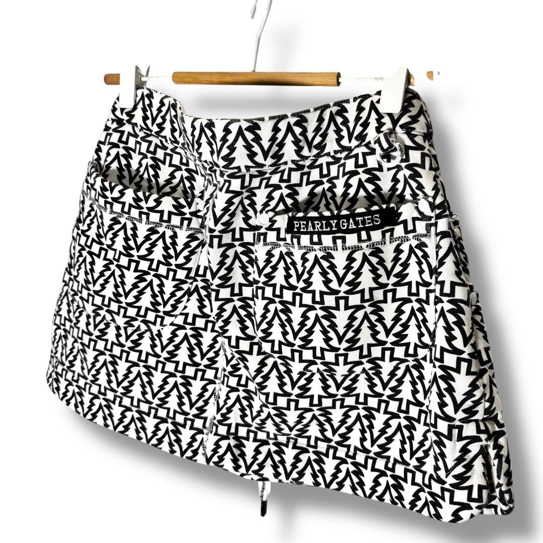PEARLY GATES パーリーゲイツ ツリー柄 森柄 スカート S コットン
