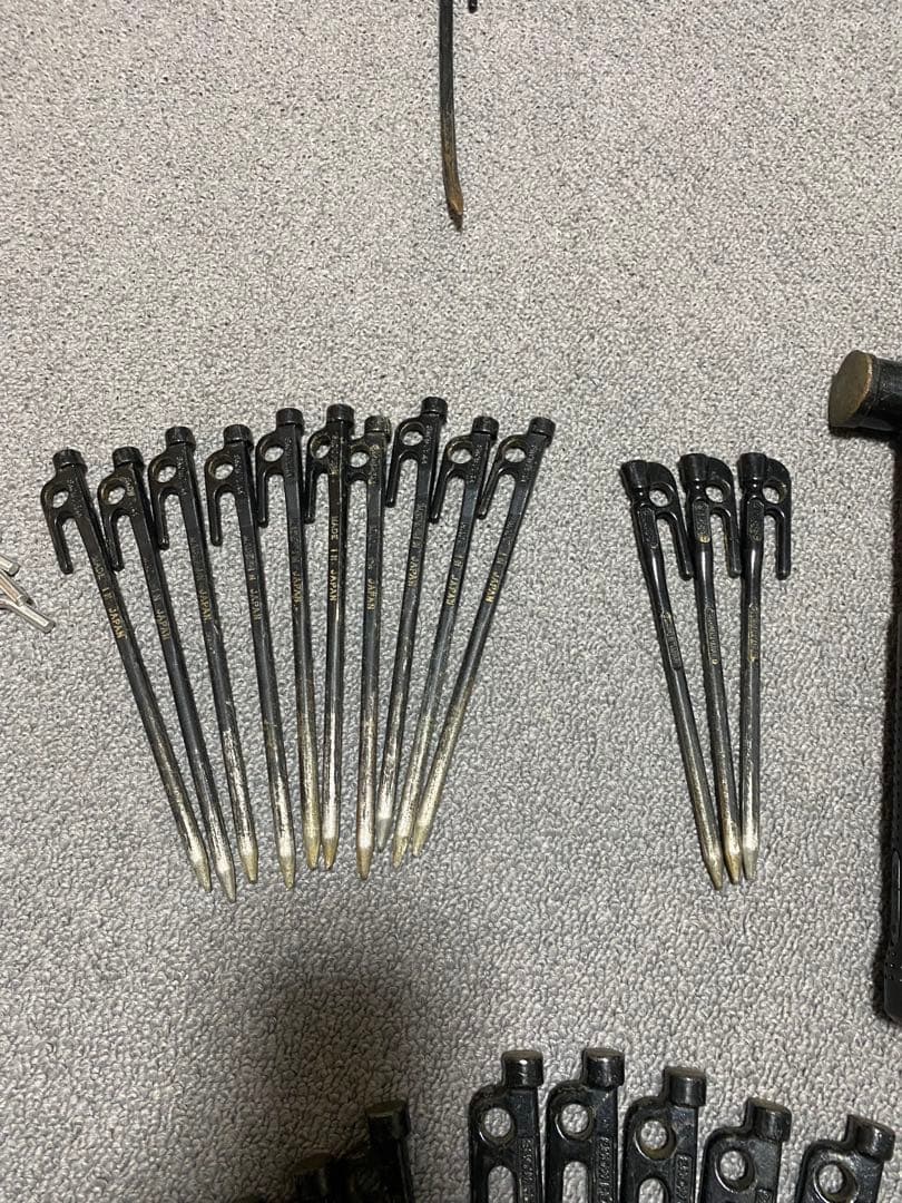 鍛造ペグセット　スノーピーク　エリステ　30cm 20cm おまけペグケース付き