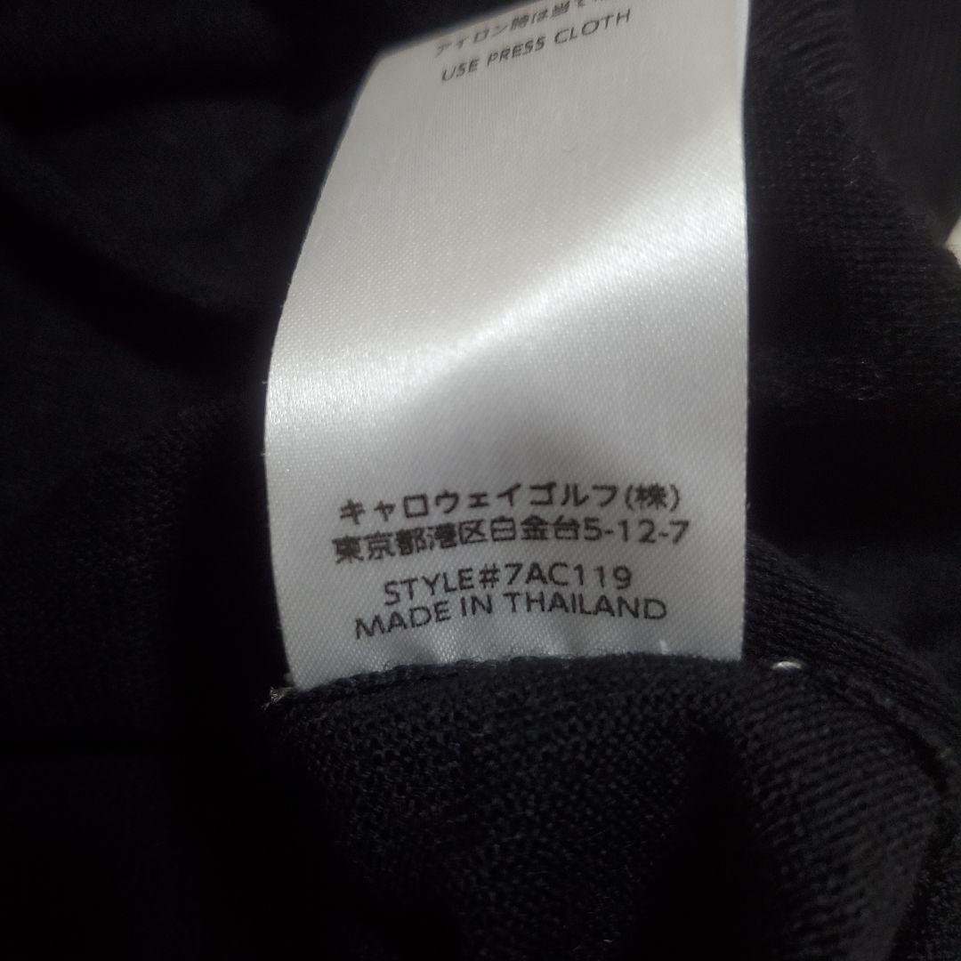 【美品】travisMathew　薄手ニット　ブラック　XL　ストライプ　タイト