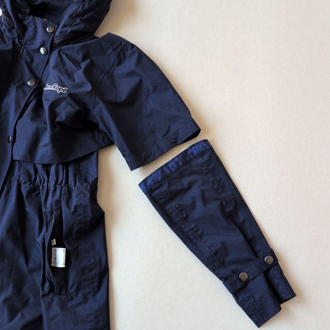 ジュンアンドロペ ゴルフ レインウェア 2WAY 紺 ネイビー M ワンピース