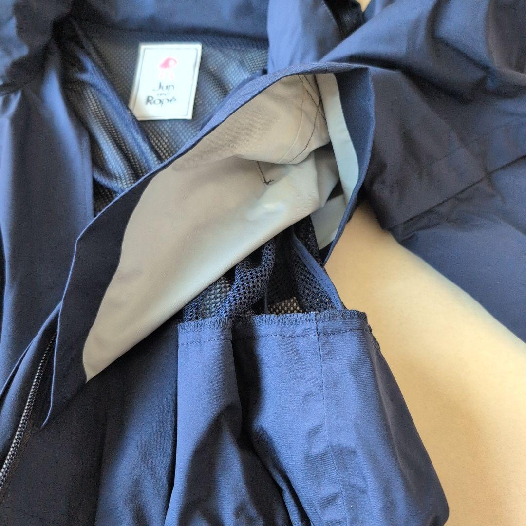 ジュンアンドロペ ゴルフ レインウェア 2WAY 紺 ネイビー M ワンピース