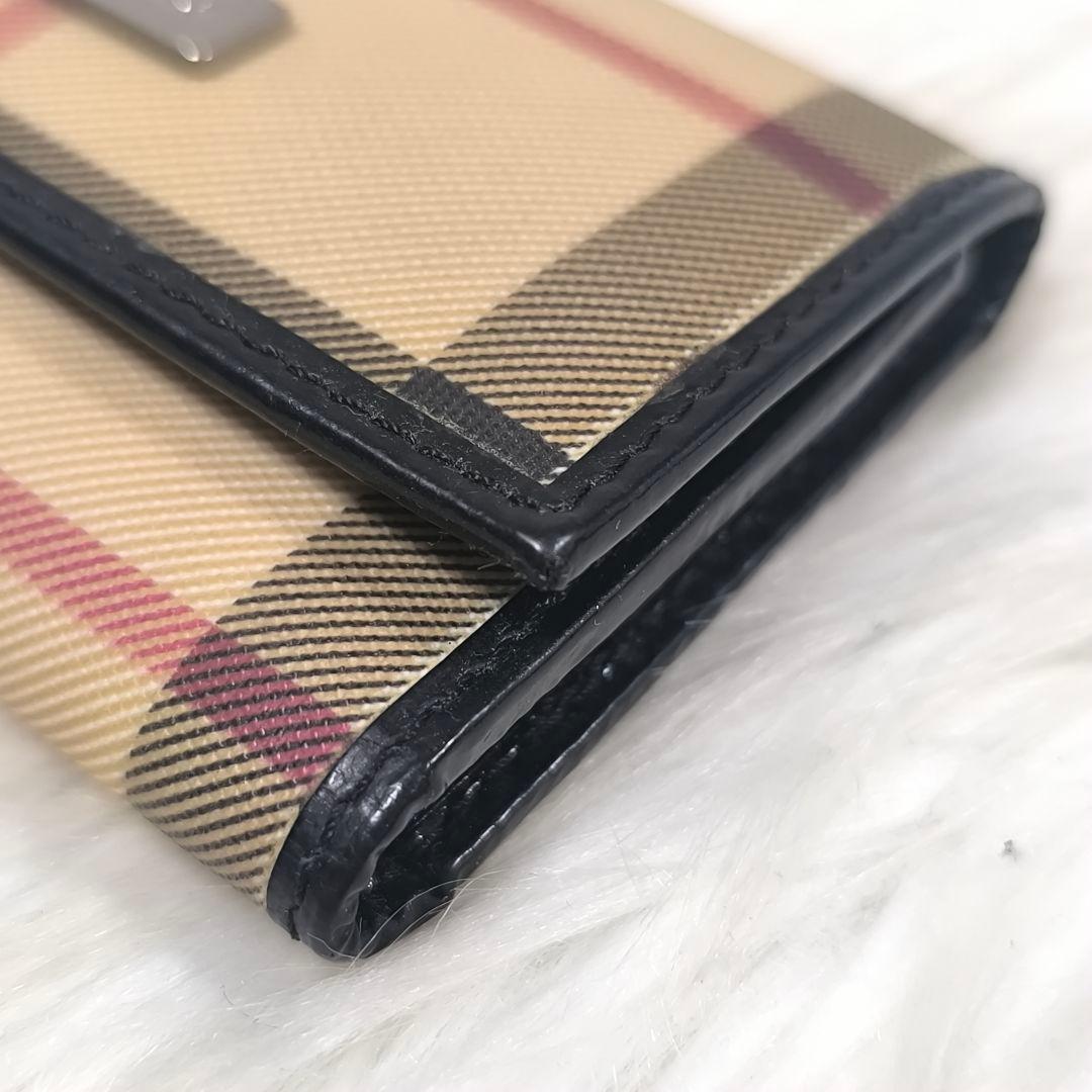 【極美品】バーバリー　ノヴァチェック　PVC レザー　6連キーケース