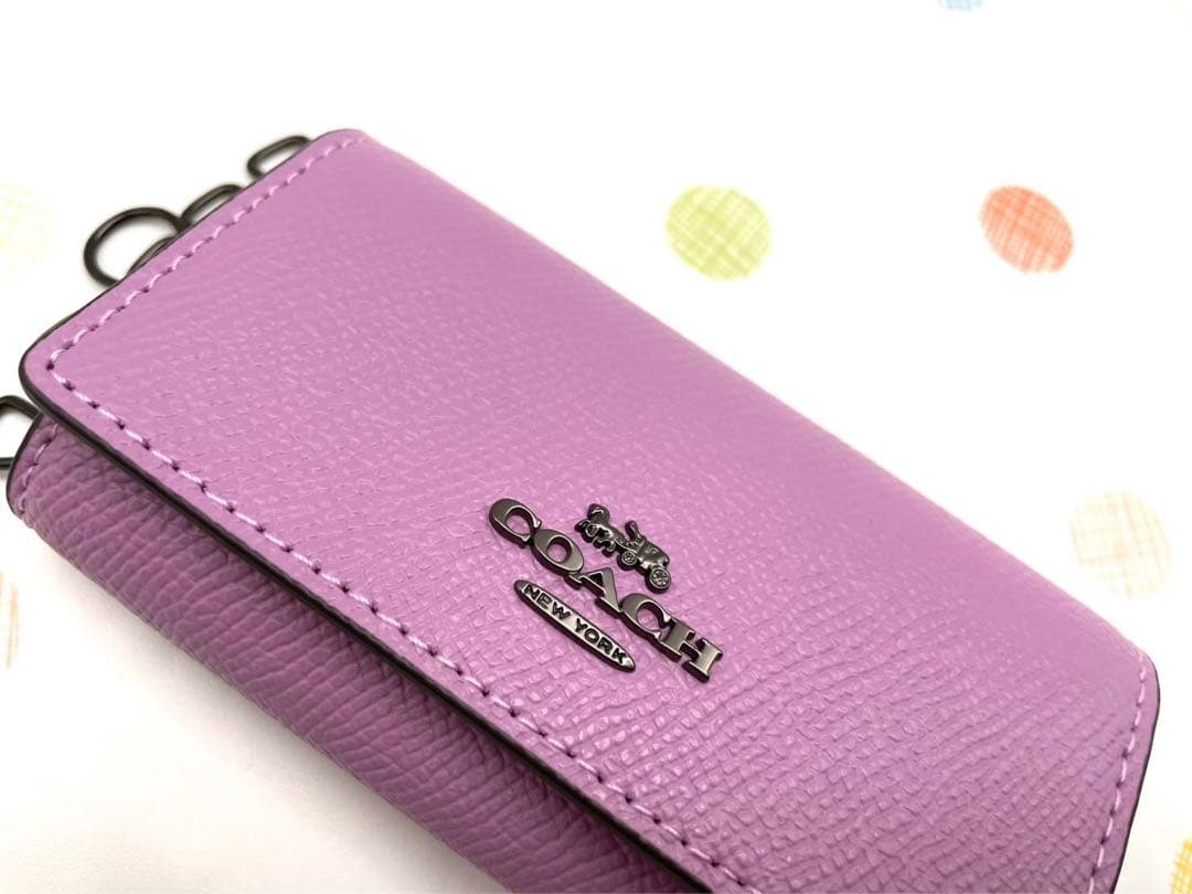 新品 未使用　COACH コーチ キーケース パープル　 財布 バッグ