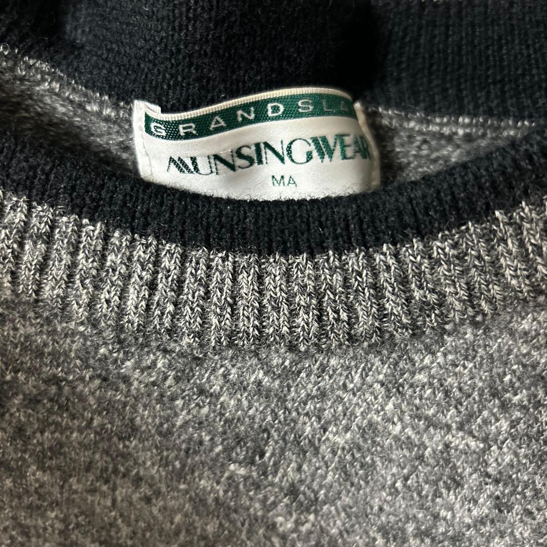 一度着用 マンシングウェア デサント ウール ニット ゴルフウェア