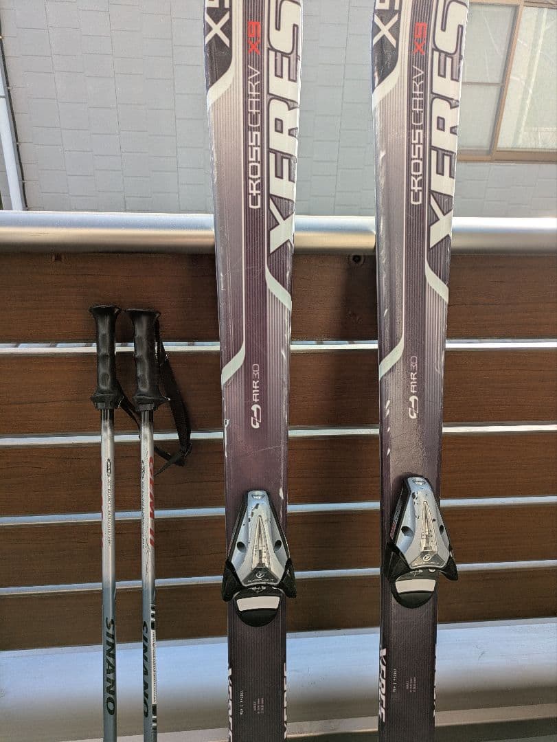 スキー　板／ビンディング／ストック　サイズ150　セット