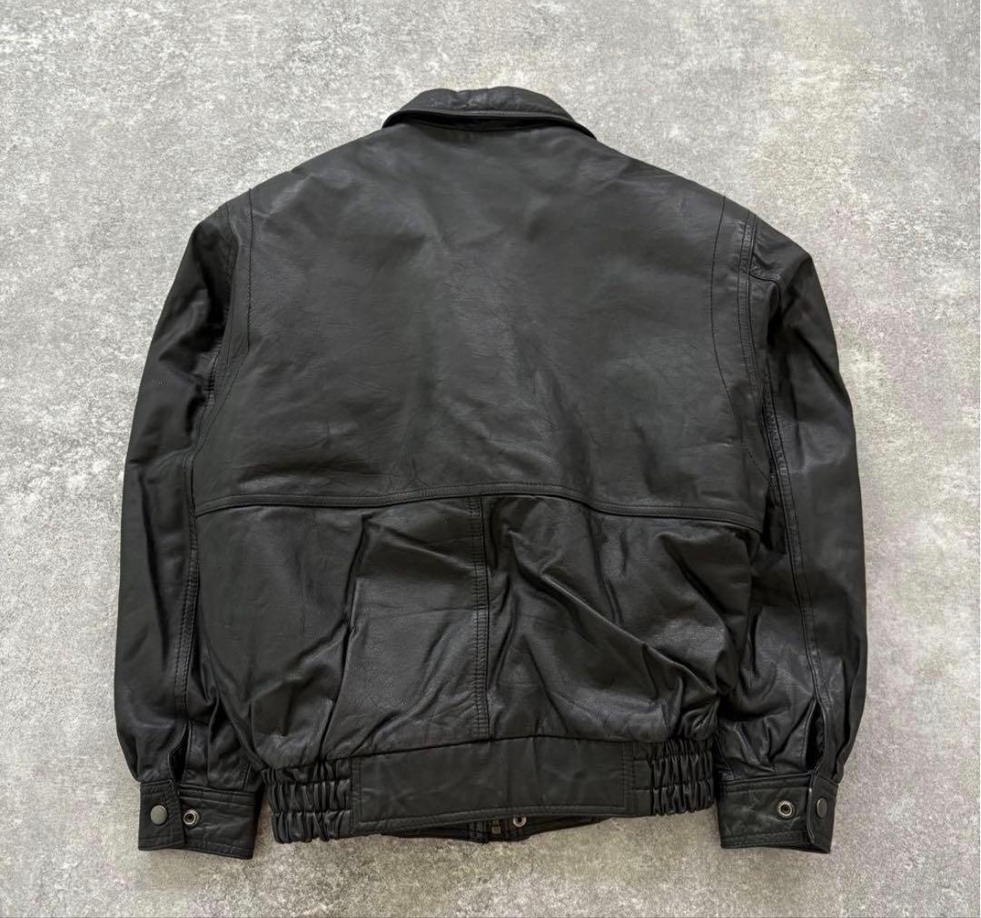 90s Vintage ブラックレザージャケット【短丈】