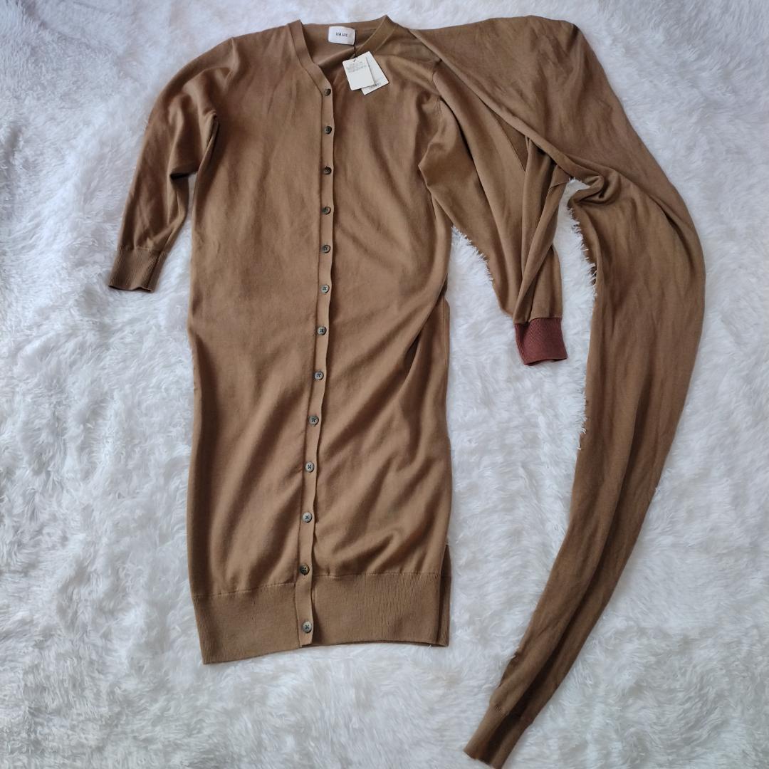 新品タグ付☆リムアーク Cross arrange long knit 36 S