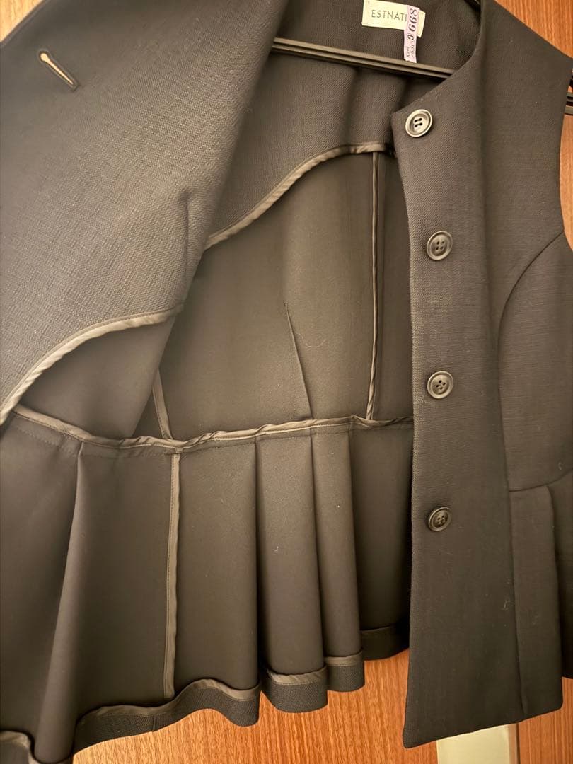 ESTNATION 黒 ノースリーブ ベスト サイズ36