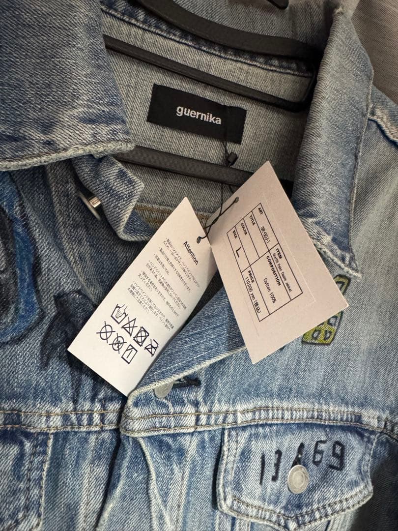 ジャケット・アウター guernika GRAFFITI PAINT DENIM JACKET