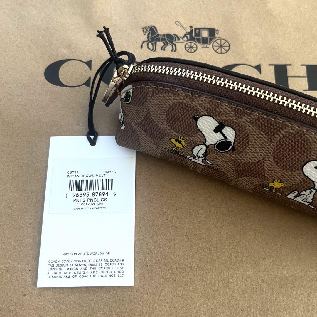 【新品未使用】COACH x PEANUTS スヌーピー コラボペンケース