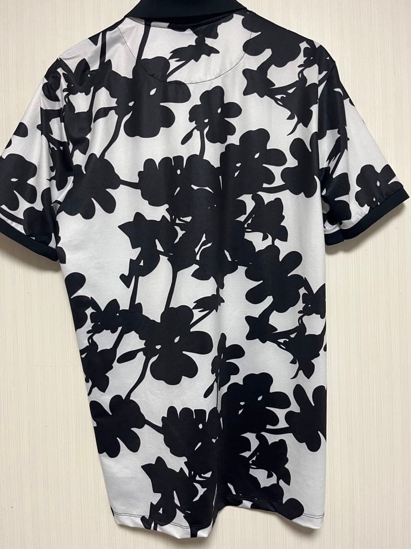 G/FORE ジーフォア ゴルフ　総柄 ポロシャツ ロゴ ストレッチ素材 S