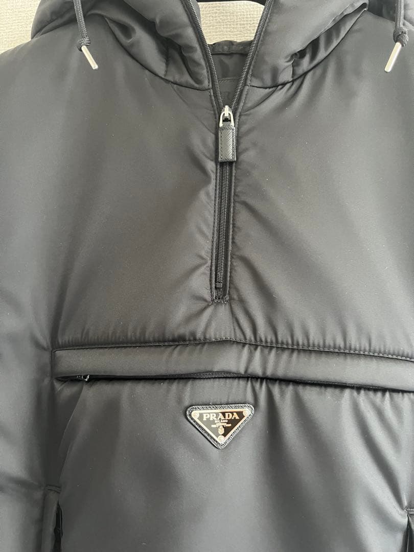 幻　PRADA ブラック フード付きダウンベスト