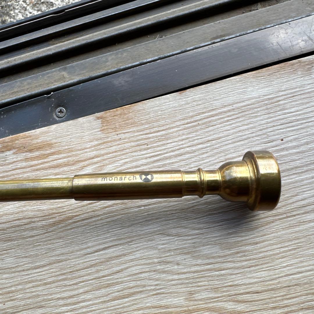 真鍮製　火吹き棒　トランペットタイプ