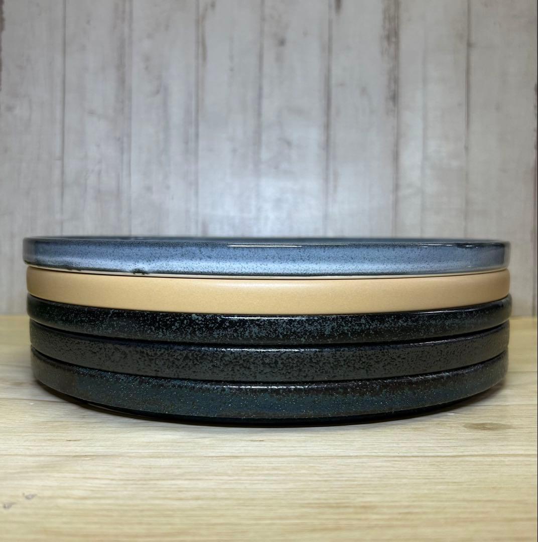 釉変わり26cm浅口切立皿(5枚)