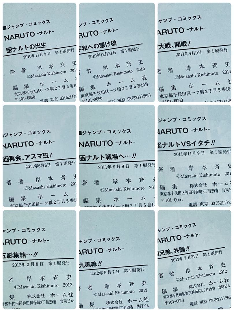 【全巻セット】 NARUTO ナルト 漫画全巻 初版多数あり