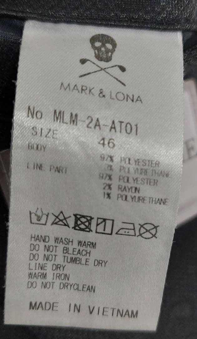 マークアンドロナ　ジャージ　セットアップ　上下　ゴルフ　メンズ　46　ブラック