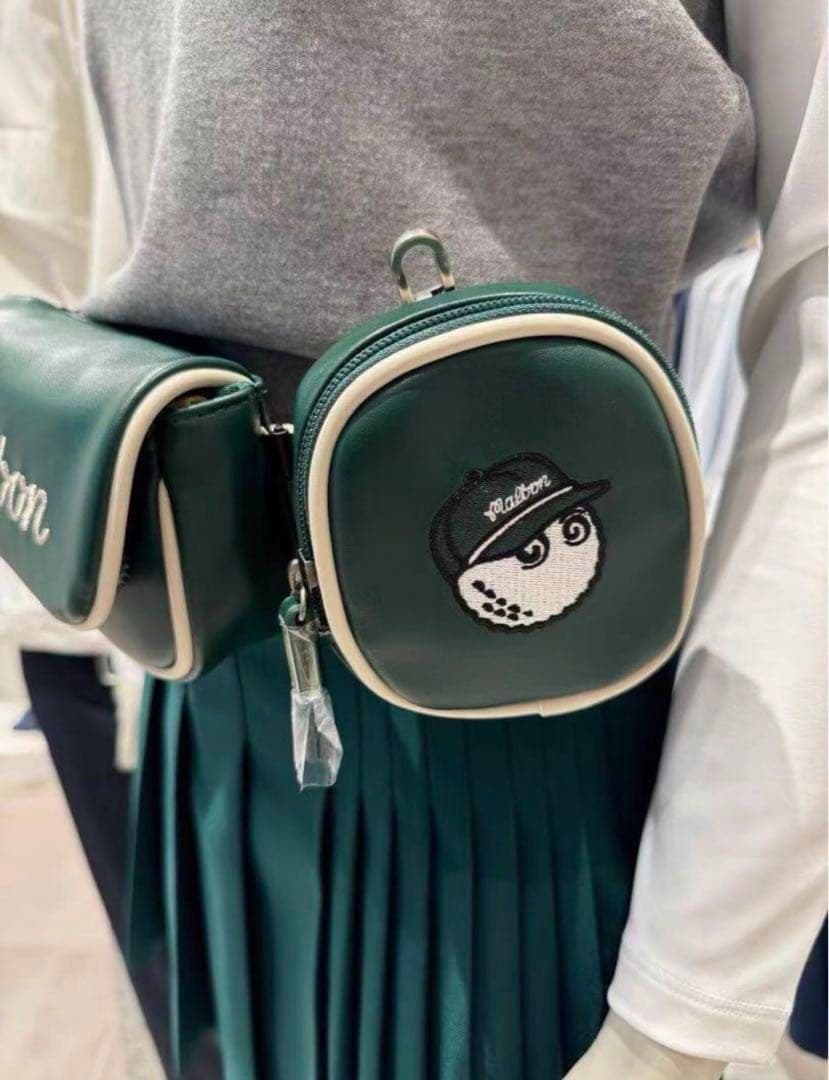 Malbon ゴルフ ボールバッグ 防水 二層構造ウエスト装着 ハンド兼用モデル