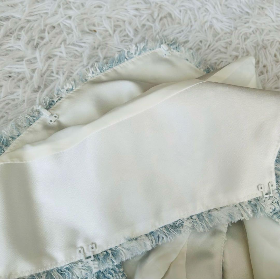 美品　エポカ　ツィード　ジレ　ベスト　サイズ40 ブルー系　三陽商会