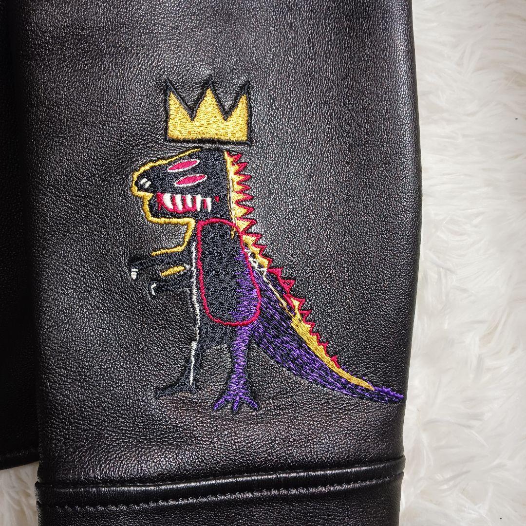 コーチ×ジャンミシェルバスキア　コラボ　ダブルライダース　XLサイズ　ラムレザー